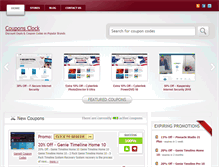 Tablet Screenshot of couponsclock.com